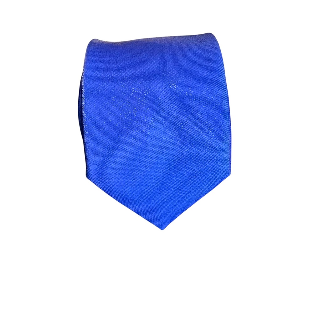 JF J.Ferrar Men's Tie Blue Slim 60" x 2.5" Silk Blend Modern Necktie